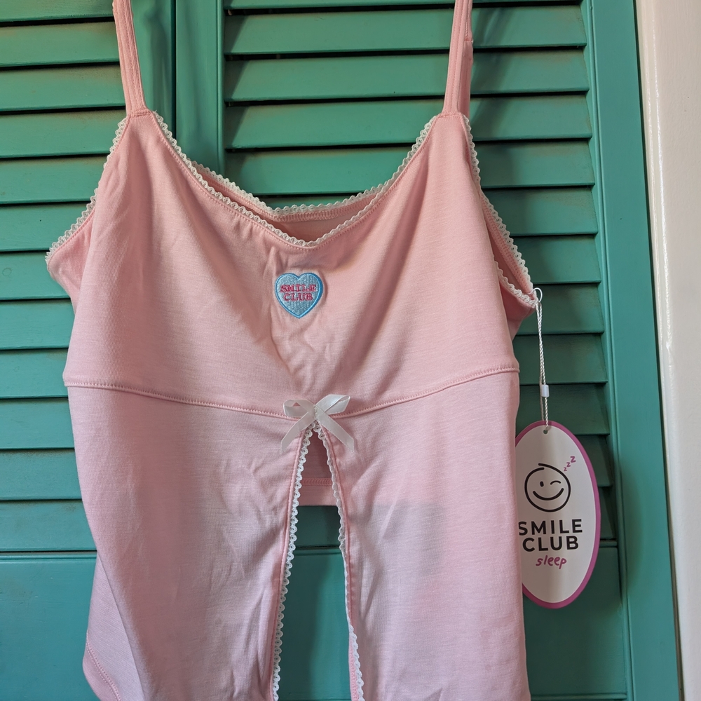 Pink Smile Club Sleep Tank Top